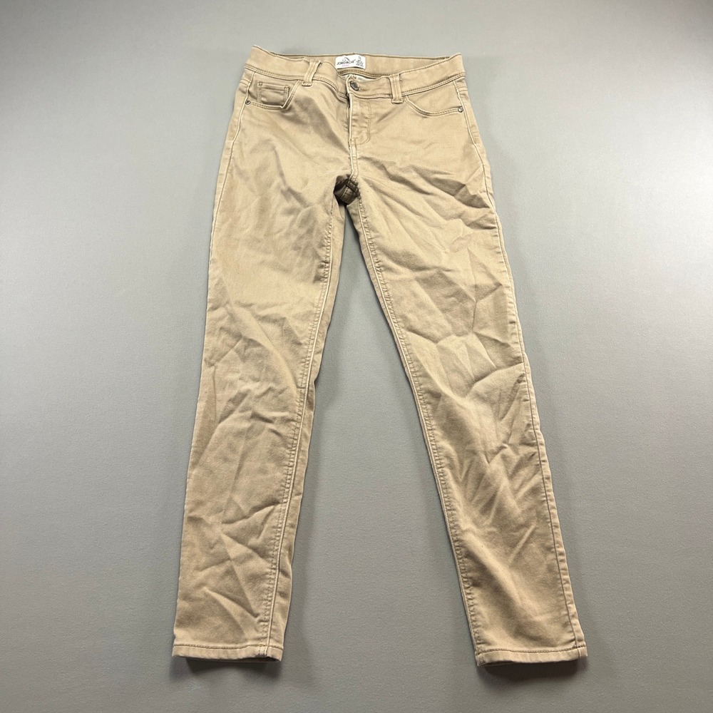 Jordache Skinny Jeans Girls 16 Khaki Denim Cotton Stretch Low Rise Medium Wash